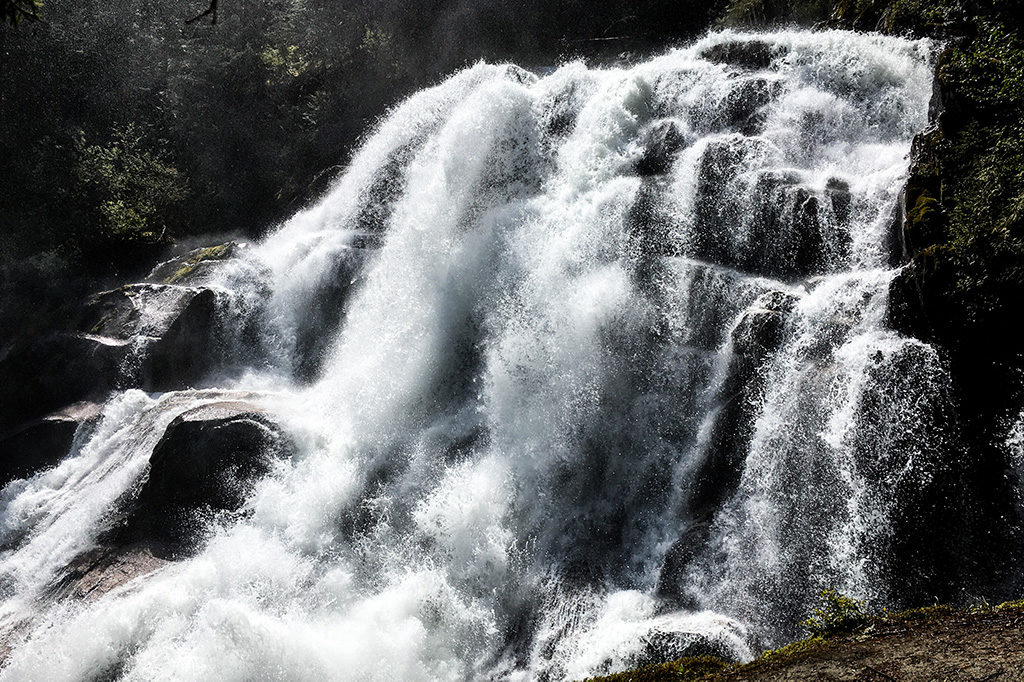 An image of the Crooked Falls Waterfall at the end of the Crooked Falls Hike near Squamish, BC